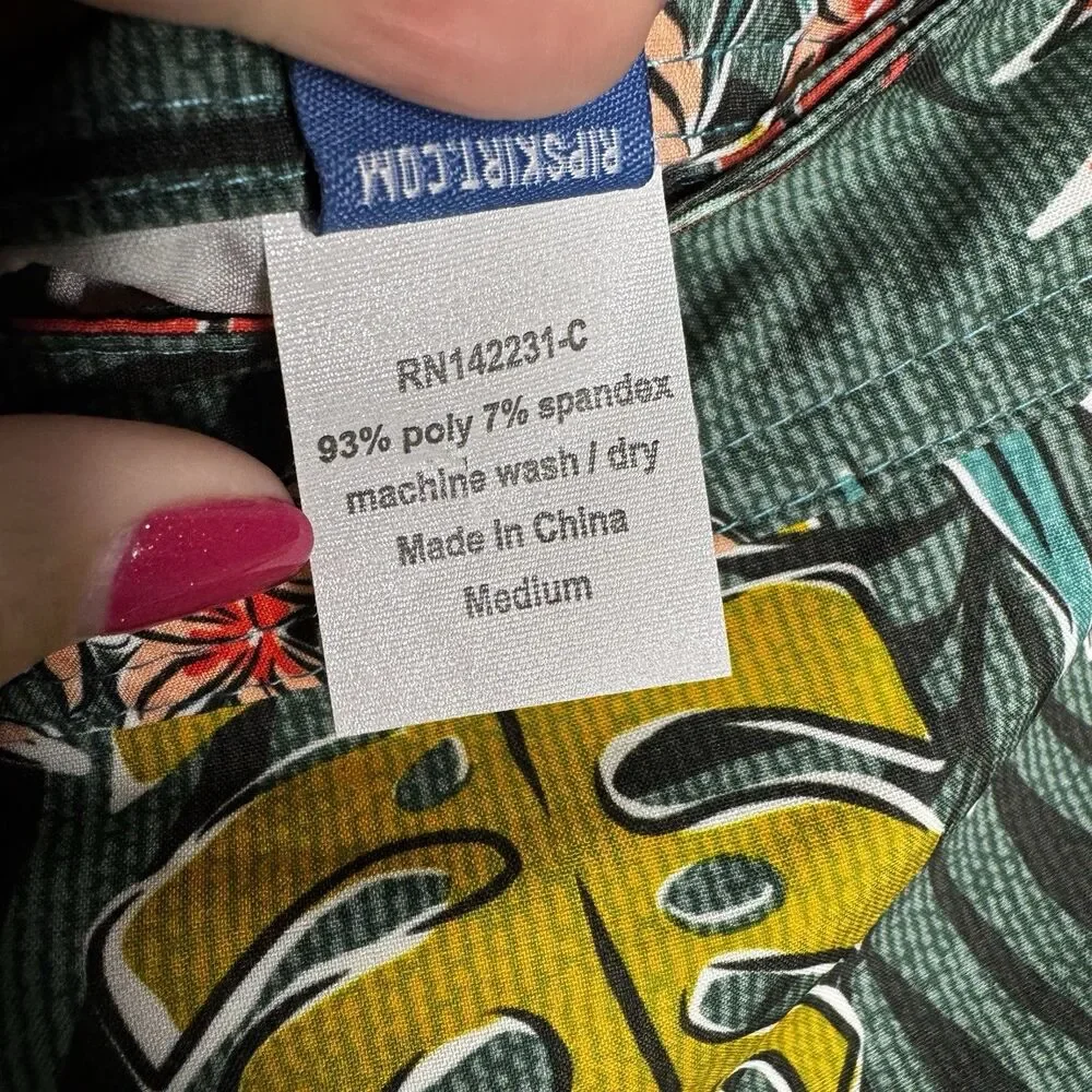 RipSkirt Hawaii Wrap‎ Skirt Size Medium Hawaiian Print Longer Length Women’s - Picture 4 of 5